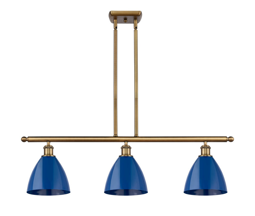 Innovations - 516-3I-BB-MBD-75-BL - Three Light Island Pendant - Ballston - Brushed Brass