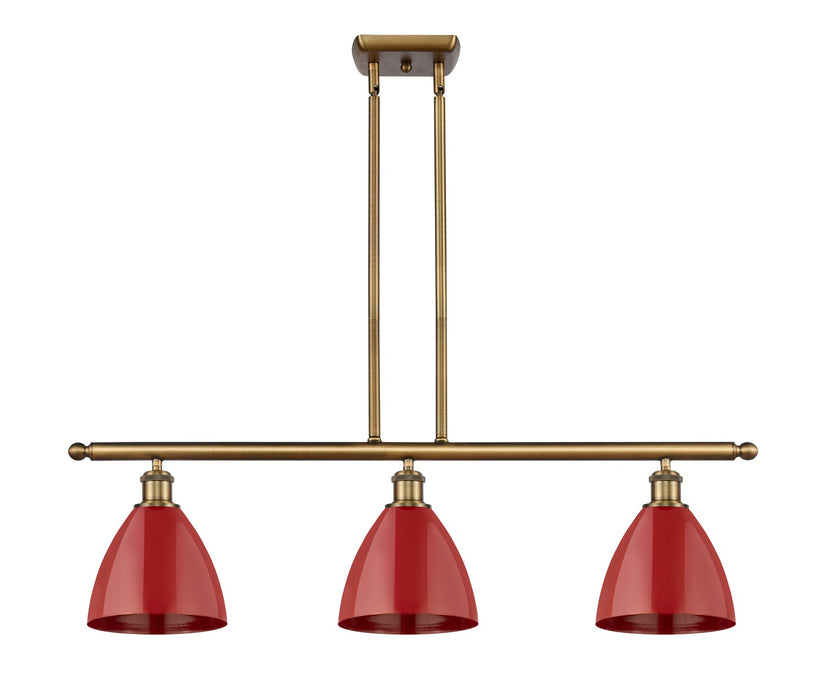 Innovations - 516-3I-BB-MBD-75-RD - Three Light Island Pendant - Ballston - Brushed Brass