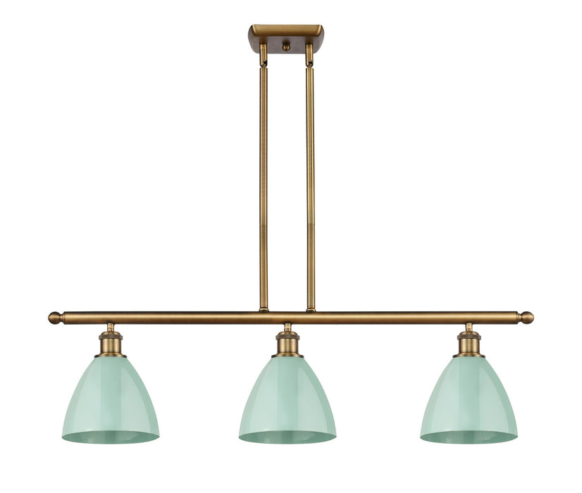 Innovations - 516-3I-BB-MBD-75-SF - Three Light Island Pendant - Ballston - Brushed Brass