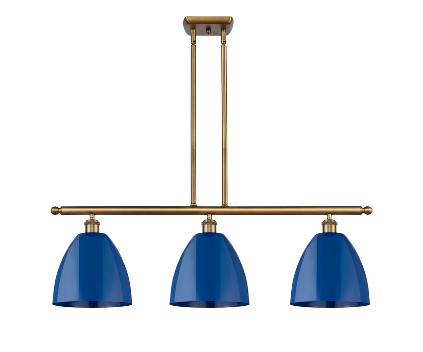 Innovations - 516-3I-BB-MBD-9-BL - Three Light Island Pendant - Ballston - Brushed Brass