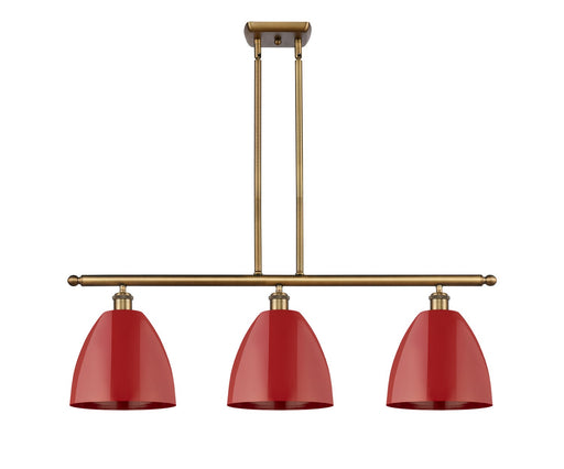 Innovations - 516-3I-BB-MBD-9-RD - Three Light Island Pendant - Ballston - Brushed Brass