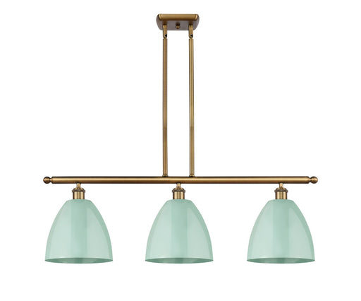 Innovations - 516-3I-BB-MBD-9-SF - Three Light Island Pendant - Ballston - Brushed Brass