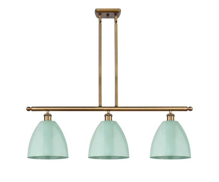 Innovations - 516-3I-BB-MBD-9-SF - Three Light Island Pendant - Ballston - Brushed Brass