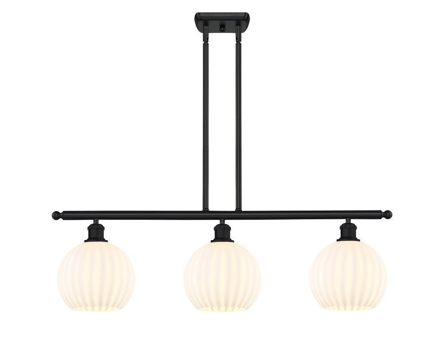 Innovations - 516-3I-BK-G1217-8WV - LED Island Pendant - Ballston - Matte Black