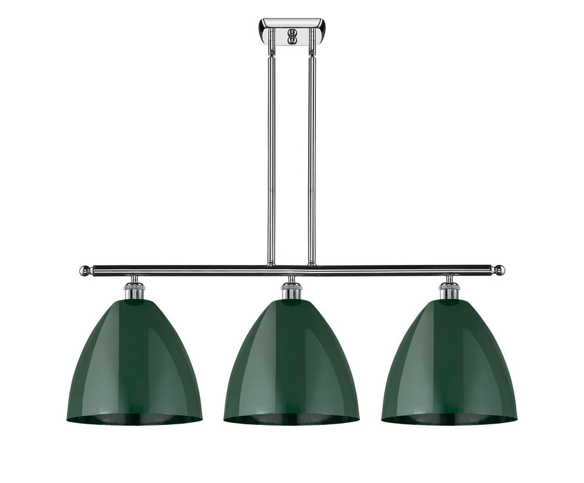 Innovations - 516-3I-PC-MBD-12-GR - Three Light Island Pendant - Ballston - Polished Chrome