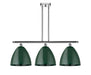 Innovations - 516-3I-PC-MBD-12-GR - Three Light Island Pendant - Ballston - Polished Chrome