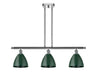 Innovations - 516-3I-PC-MBD-75-GR - Three Light Island Pendant - Ballston - Polished Chrome