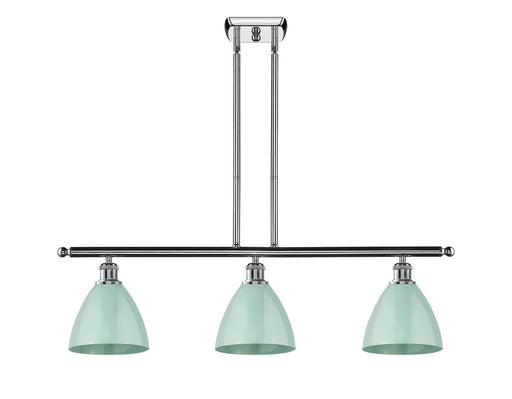 Innovations - 516-3I-PC-MBD-75-SF - Three Light Island Pendant - Ballston - Polished Chrome