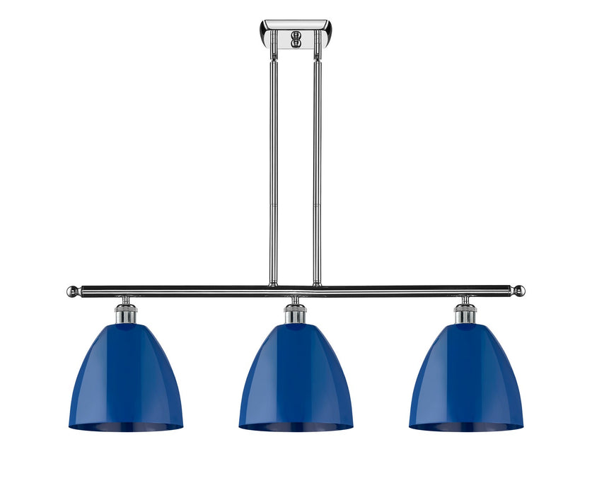 Innovations - 516-3I-PC-MBD-9-BL - Three Light Island Pendant - Ballston - Polished Chrome