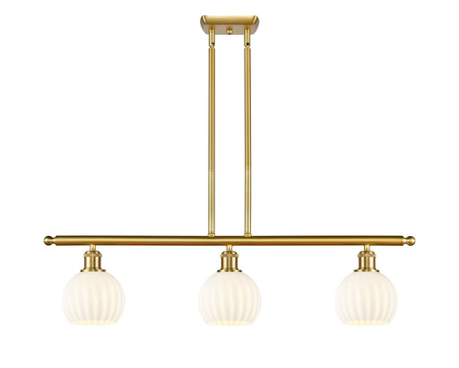 Innovations - 516-3I-SG-G1217-6WV - LED Island Pendant - Ballston - Satin Gold