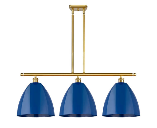 Innovations - 516-3I-SG-MBD-12-BL - Three Light Island Pendant - Ballston - Satin Gold