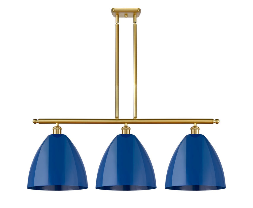 Innovations - 516-3I-SG-MBD-12-BL - Three Light Island Pendant - Ballston - Satin Gold