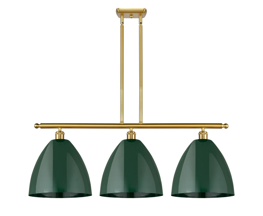 Innovations - 516-3I-SG-MBD-12-GR - Three Light Island Pendant - Ballston - Satin Gold