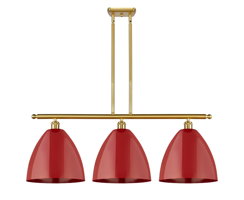 Innovations - 516-3I-SG-MBD-12-RD - Three Light Island Pendant - Ballston - Satin Gold