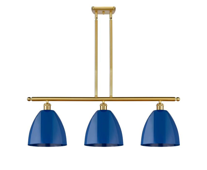 Innovations - 516-3I-SG-MBD-9-BL - Three Light Island Pendant - Ballston - Satin Gold