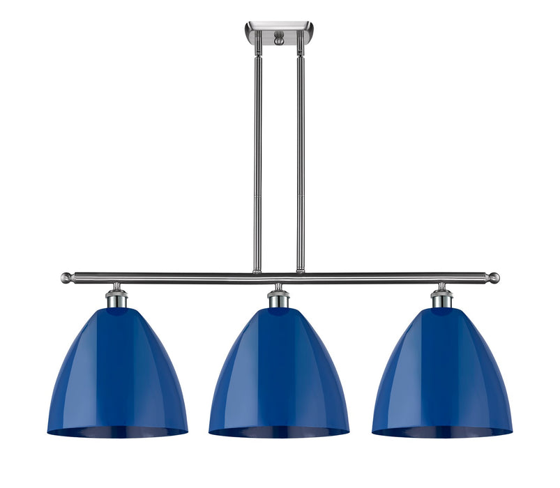 Innovations - 516-3I-SN-MBD-12-BL - Three Light Island Pendant - Ballston - Brushed Satin Nickel