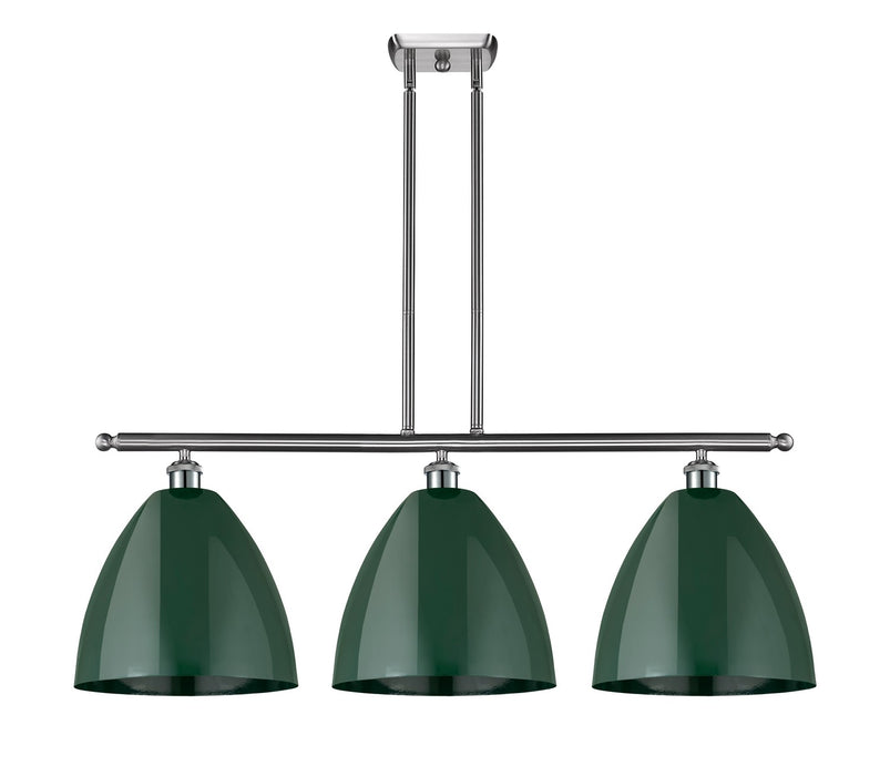 Innovations - 516-3I-SN-MBD-12-GR - Three Light Island Pendant - Ballston - Brushed Satin Nickel