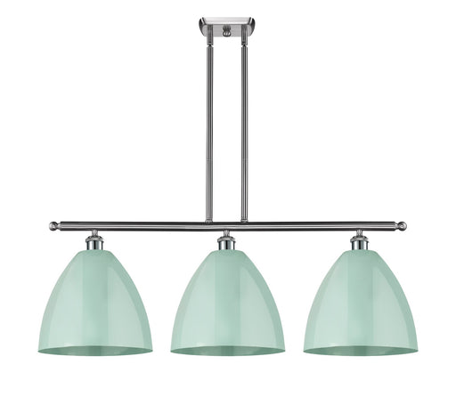 Innovations - 516-3I-SN-MBD-12-SF - Three Light Island Pendant - Ballston - Brushed Satin Nickel