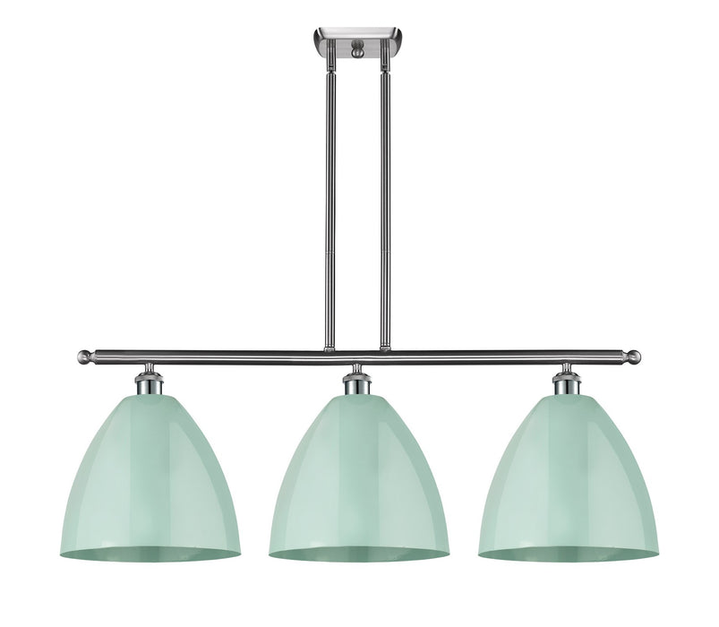 Innovations - 516-3I-SN-MBD-12-SF - Three Light Island Pendant - Ballston - Brushed Satin Nickel