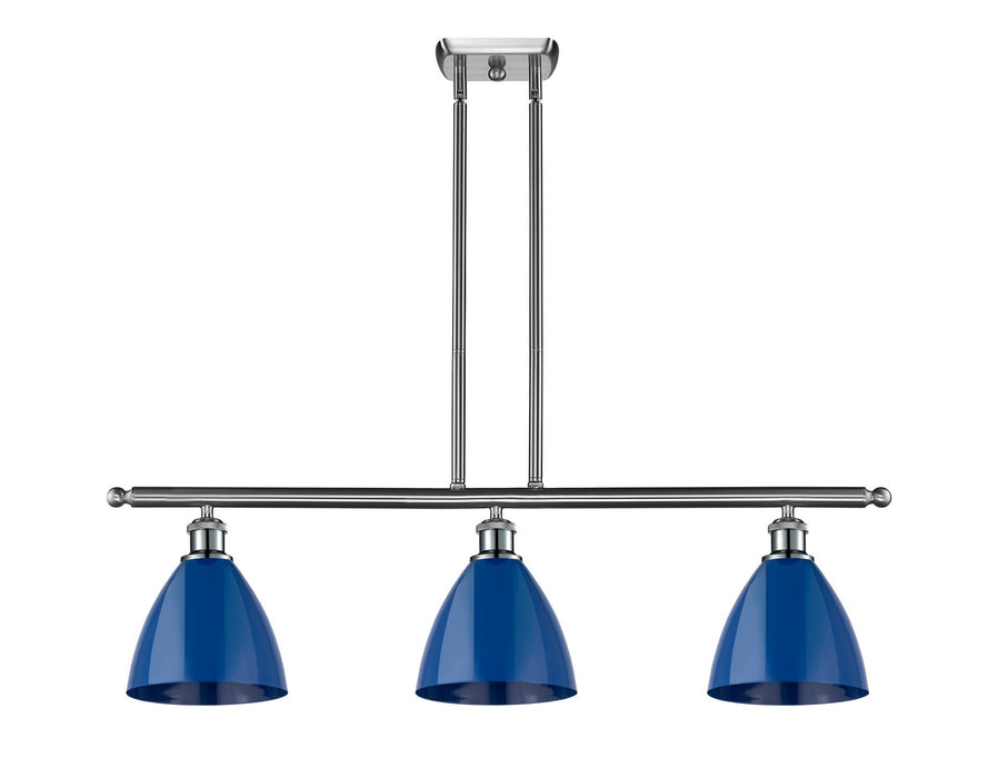 Innovations - 516-3I-SN-MBD-75-BL - Three Light Island Pendant - Ballston - Brushed Satin Nickel