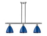 Innovations - 516-3I-SN-MBD-75-BL - Three Light Island Pendant - Ballston - Brushed Satin Nickel