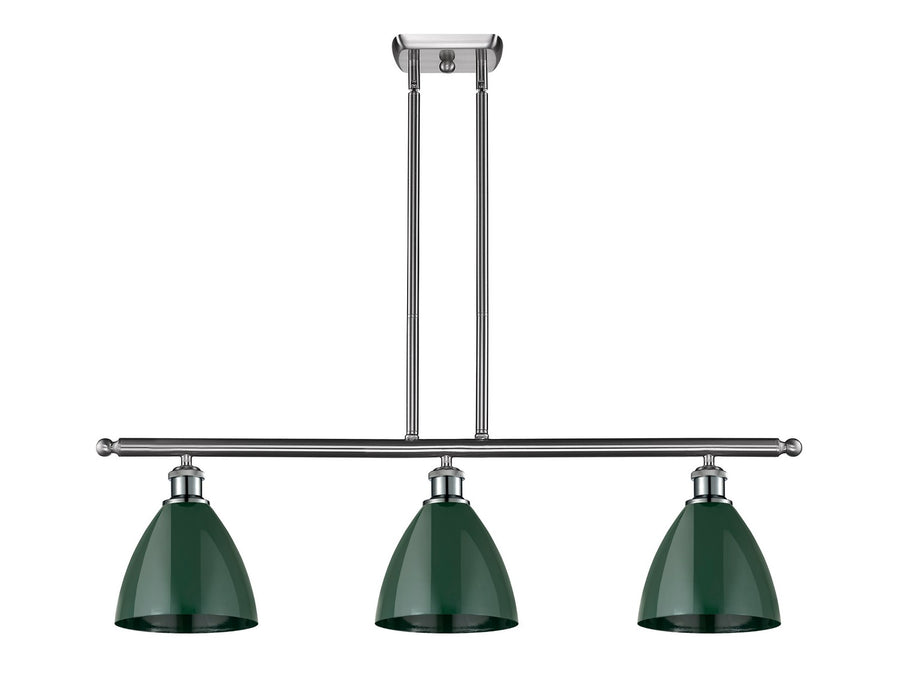 Innovations - 516-3I-SN-MBD-75-GR - Three Light Island Pendant - Ballston - Brushed Satin Nickel