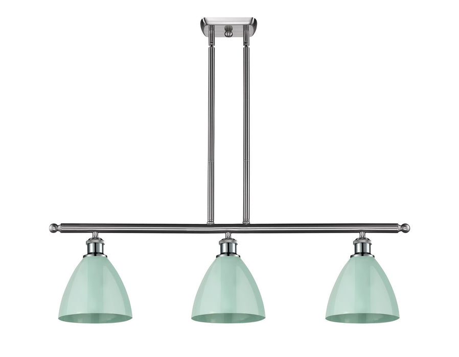 Innovations - 516-3I-SN-MBD-75-SF - Three Light Island Pendant - Ballston - Brushed Satin Nickel