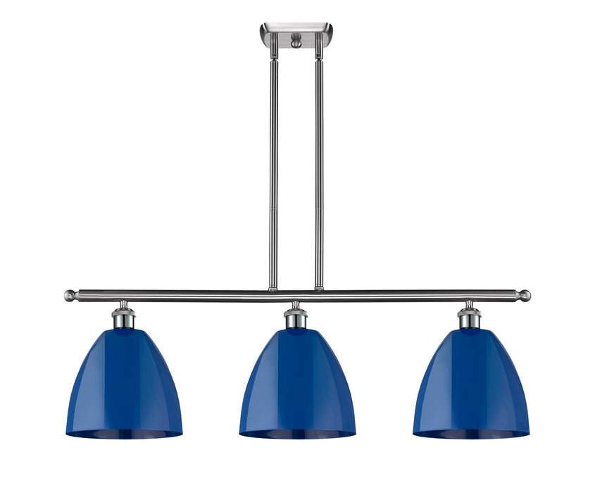 Innovations - 516-3I-SN-MBD-9-BL - Three Light Island Pendant - Ballston - Brushed Satin Nickel