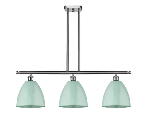 Innovations - 516-3I-SN-MBD-9-SF - Three Light Island Pendant - Ballston - Brushed Satin Nickel