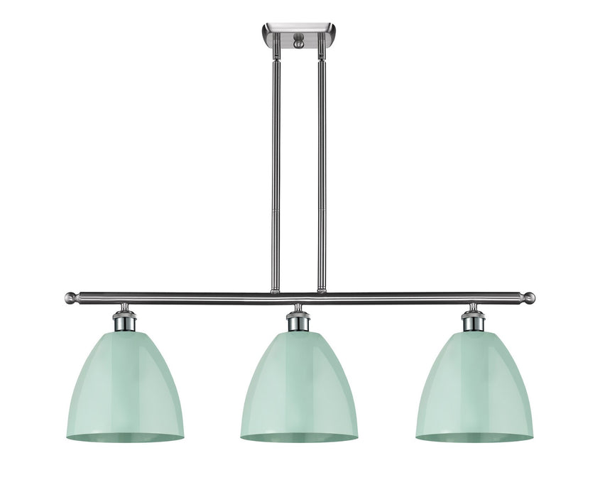 Innovations - 516-3I-SN-MBD-9-SF - Three Light Island Pendant - Ballston - Brushed Satin Nickel