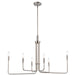 Trans Globe Imports - 11316 BN - Six Light Chandelier - Brushed Nickel