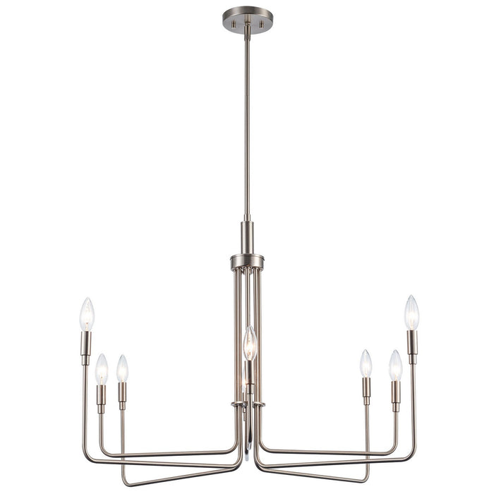 Trans Globe Imports - 11318 BN - Eight Light Chandelier - Brushed Nickel