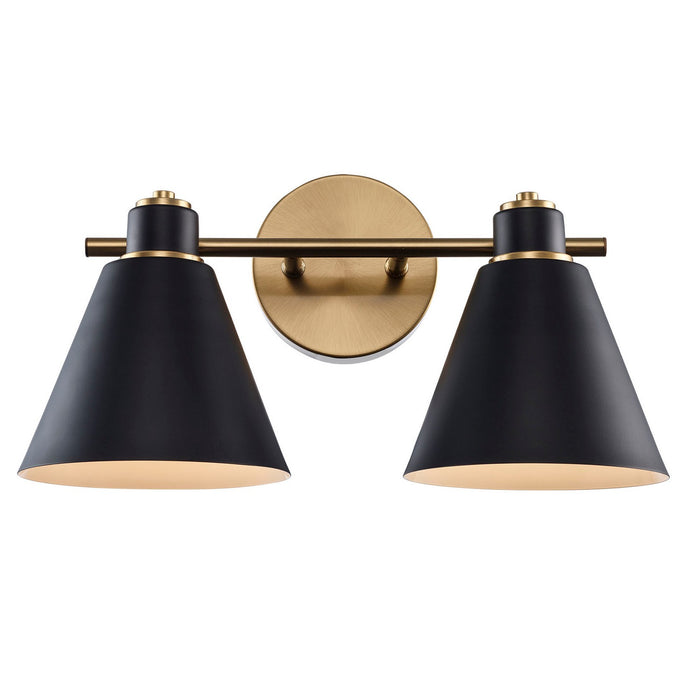 Trans Globe Imports - 22592 AG-BK - Two Light Vanity - Antique Gold / Black