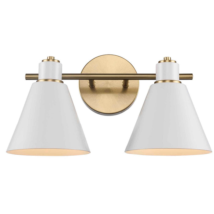 Trans Globe Imports - 22592 AG-WH - Two Light Vanity - Antique Gold / White