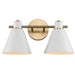 Trans Globe Imports - 22592 AG-WH - Two Light Vanity - Antique Gold / White