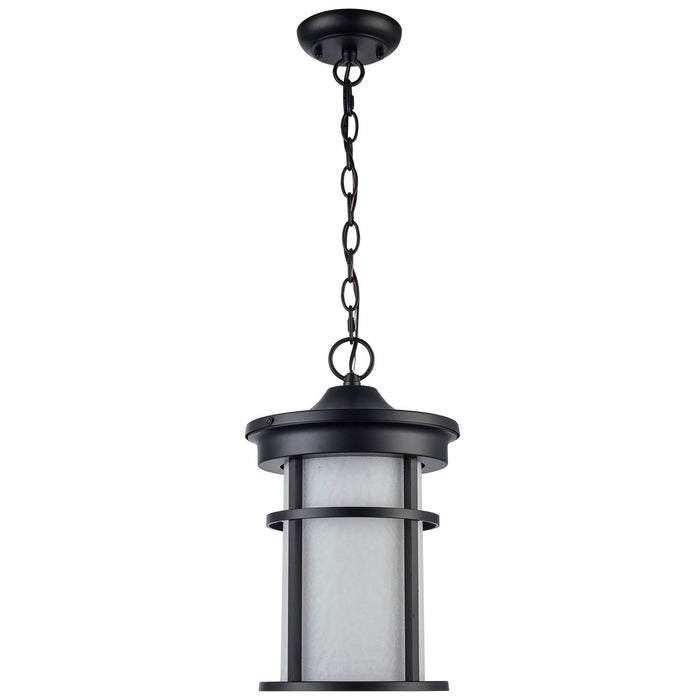 Trans Globe Imports - 40385 BK-FR - One Light Outdoor Hanging Lantern - Black