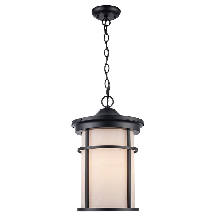 Trans Globe Imports - 40386 BK-FR - One Light Outdoor Hanging Lantern - Black