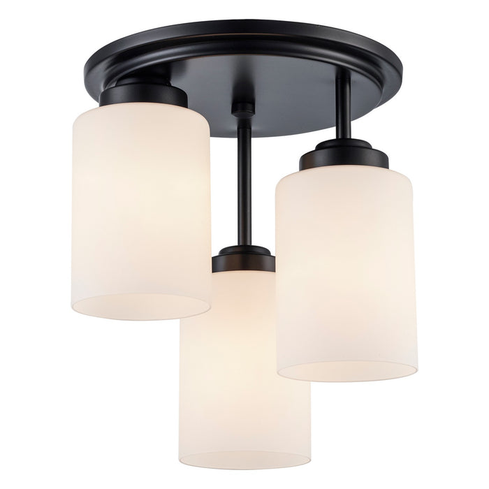 Trans Globe Imports - 70520-3 BK - Three Light Flush Mount - Black