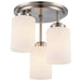 Trans Globe Imports - 70520-3 BN - Three Light Flush Mount - Brushed Nickel