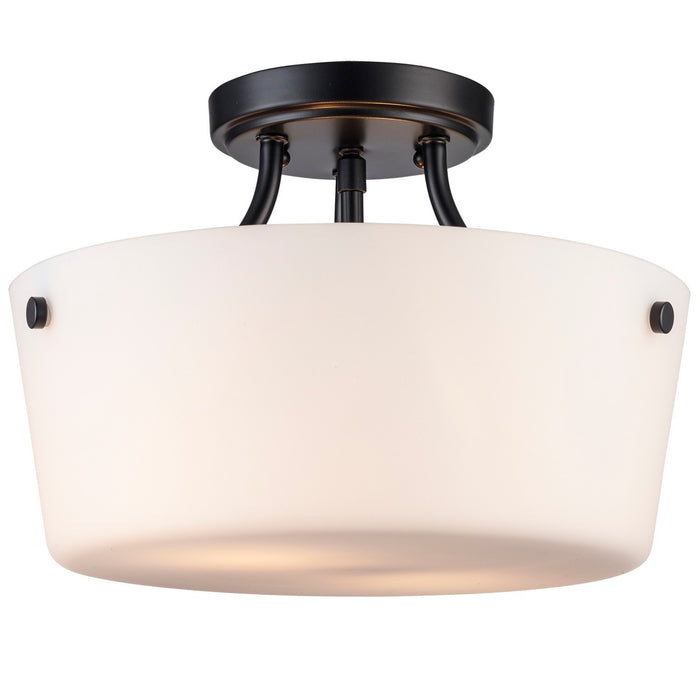 Trans Globe Imports - 70527-2 BK - Two Light Flush Mount - Black