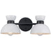 Trans Globe Imports - 71852 WH-BK - Two Light Vanity - White / Black