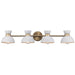 Trans Globe Imports - 71854 WH-AG - Four Light Vanity - White / Antique Gold