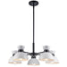 Trans Globe Imports - 71855 WH-BK - Five Light Chandelier - White / Black