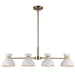 Trans Globe Imports - 71856 WH-AG - Four Light Chandelier - White / Antique Gold