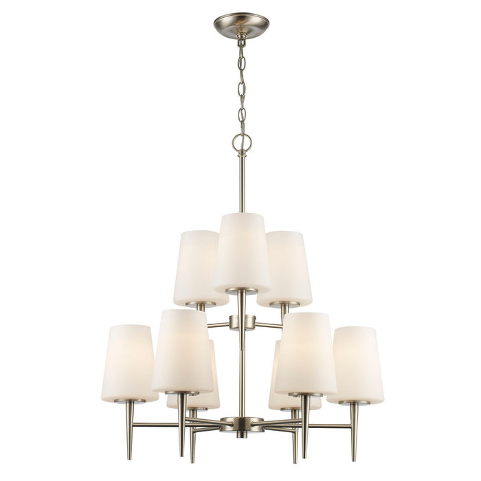 Trans Globe Imports - 71899 BN - Nine Light Chandelier - Brushed Nickel