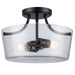 Trans Globe Imports - 80527-2 BK - Two Light Flush Mount - Black