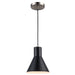 Trans Globe Imports - PND-2202 BK-BN - One Light Pendant - Black / Brushed Nickel