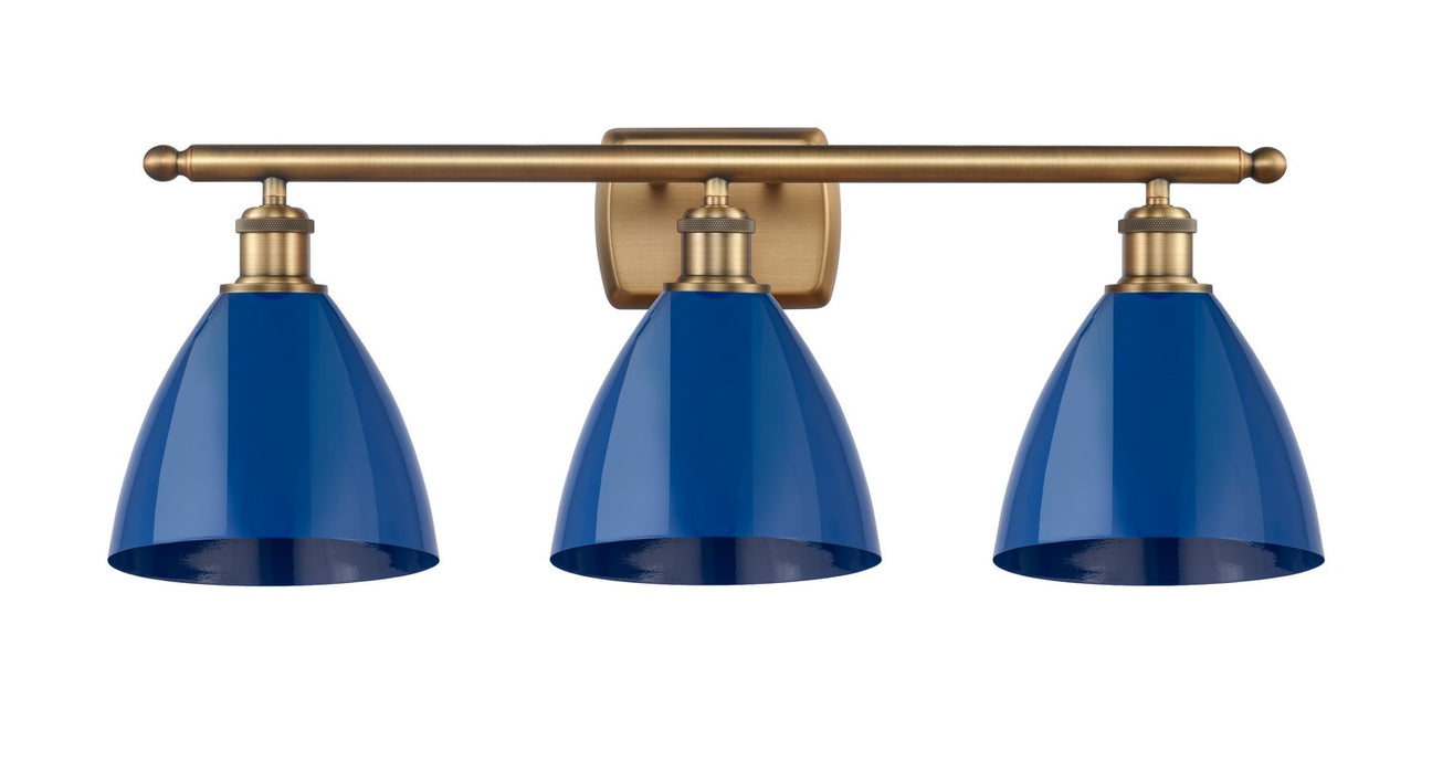 Innovations - 516-3W-BB-MBD-75-BL - Three Light Bath Vanity - Ballston - Brushed Brass