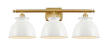 Innovations - 516-3W-SG-M14-W - Three Light Bath Vanity - Ballston - Satin Gold