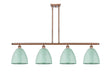 Innovations - 516-4I-AC-MBD-9-SF - Four Light Island Pendant - Ballston - Antique Copper